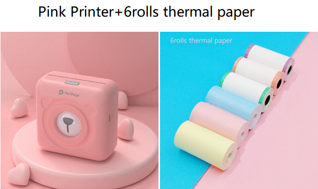 Mini Bluetooth Wireless Thermal Printer Paper Sticker Label Printer